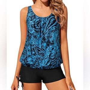 Women’s swimwear Tankini Bathing Suit Bikini‎ Swimsuit NWT Plus Size M